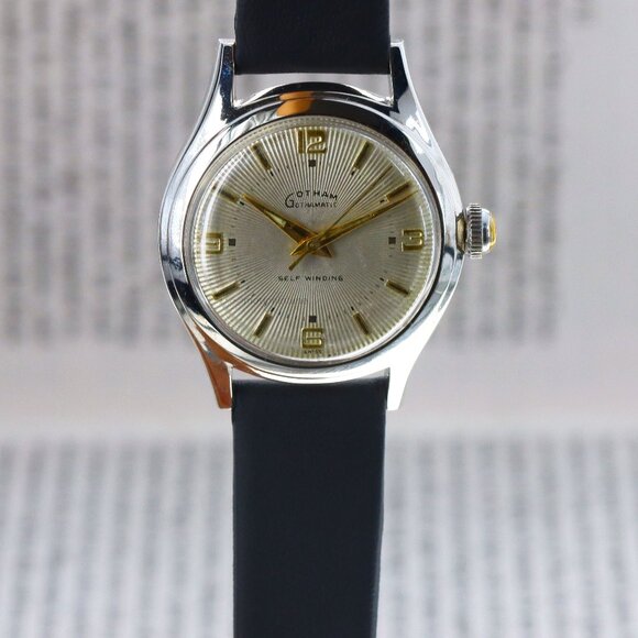 Gotham Gothamtic Vintage 31.5mm Circa 1950s, Silver Radial Dial ,Stainless Steel - Picture 10 of 13